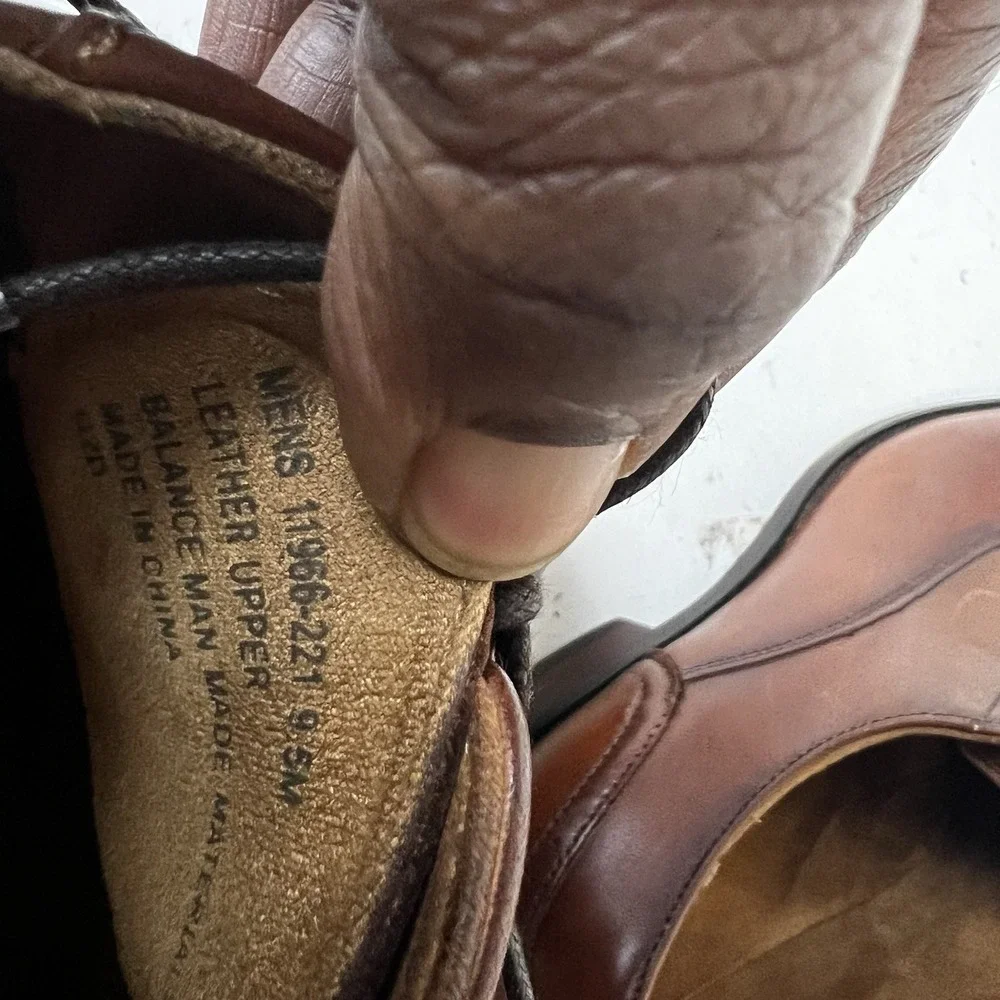 Florsheim Mens Cognac Brown Leather Cap Toe Flexsole Oxfords Size‎ 9.5 M